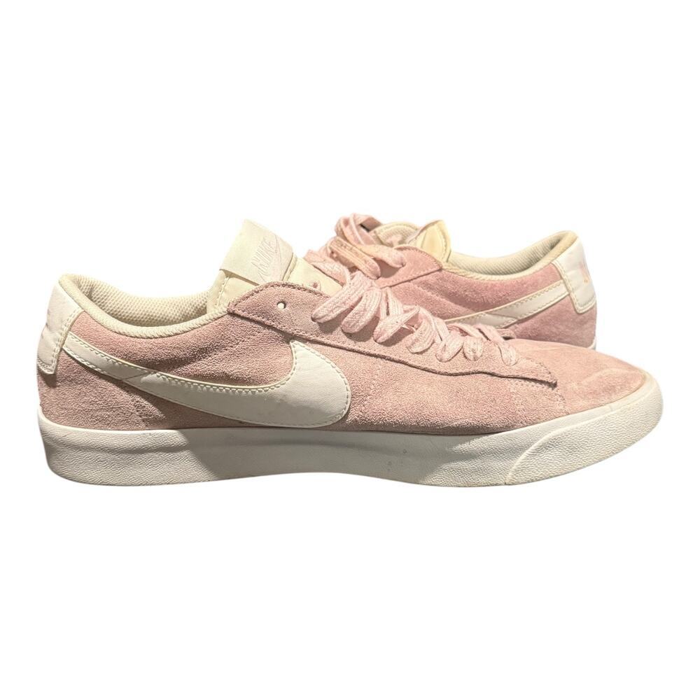 Nike Blazer Low Suede Trainers Men’s Size 10.5 CZ4703-600 Pink White Sneakers - Picture 8 of 9